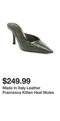TJ Maxx Made In Italy Leather Francesca Kitten Heel Mules offer