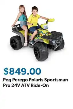 Sam's Club Peg Perego Polaris Sportsman Pro 24V ATV Ride-On offer