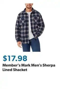 Sam's Club Member's Mark Men's Sherpa Lined Shacket offer