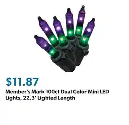 Sam's Club Member's Mark 100ct Dual Color Mini LED Lights, 22.3' Lighted Length offer
