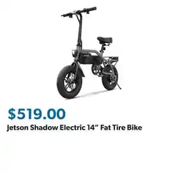 Sam's Club Jetson Shadow Electric 14 Fat Tire Bike offer