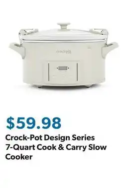 Sam's Club Crock-Pot Design Series 7-Quart Cook & Carry Slow Cooker offer