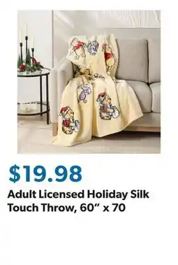 Sam's Club Adult Licensed Holiday Silk Touch Throw, 60 x 70 offer