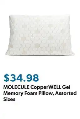 Sam's Club MOLECULE CopperWELL Gel Memory Foam Pillow, Assorted Sizes offer