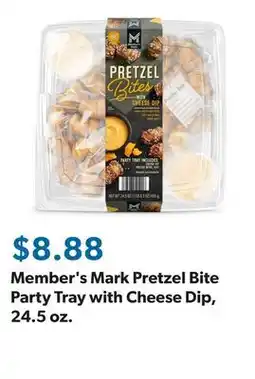 Sam's Club Member's Mark Pretzel Bite Party Tray with Cheese Dip, 24.5 oz offer