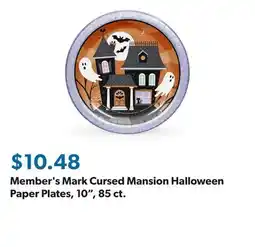 Sam's Club Member's Mark Cursed Mansion Halloween Paper Plates, 10, 85 ct offer