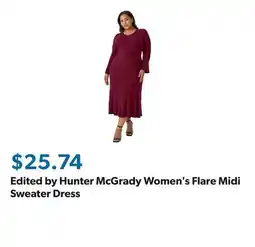 Sam's Club Edited by Hunter McGrady Women's Flare Midi Sweater Dress offer