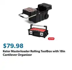 Sam's Club Keter Masterloader Rolling ToolBox with 18in Cantilever Organizer offer