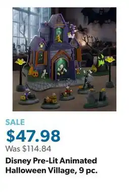 Sam's Club Disney Pre-Lit Animated Halloween Village, 9 pc offer