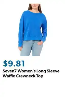 Sam's Club Seven7 Women's Long Sleeve Waffle Crewneck Top offer