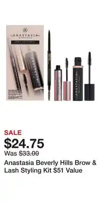 Nordstrom Anastasia Beverly Hills Brow & Lash Styling Kit $51 Value offer