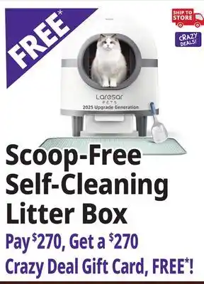 Ocean State Job Lot Scoop-Free Self-Cleaning Litter Box offer