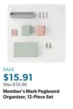 Sam's Club Member's Mark Pegboard Organizer, 12-Piece Set offer