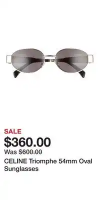 Nordstrom CELINE Triomphe 54mm Oval Sunglasses offer