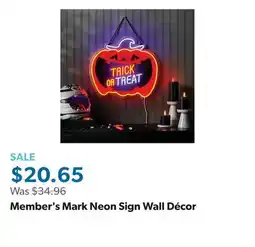Sam's Club Member's Mark Neon Sign Wall Décor offer