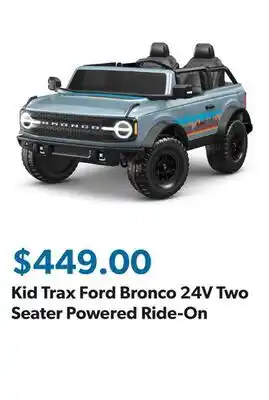 Sam's Club Kid Trax Ford Bronco 24V Two Seater Powered Ride-On offer