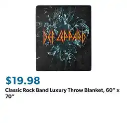 Sam's Club Classic Rock Band Luxury Throw Blanket, 60 x 70 offer