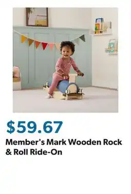 Sam's Club Member's Mark Wooden Rock & Roll Ride-On offer