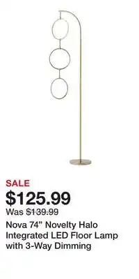 Nordstrom Nova 74 Novelty Halo Integrated LED Floor Lamp with 3-Way Dimming offer