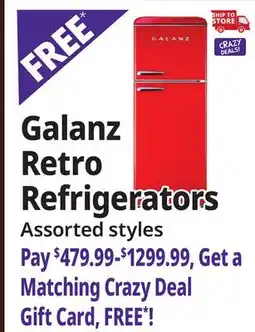 Ocean State Job Lot Galanz Retro Refrigerators offer