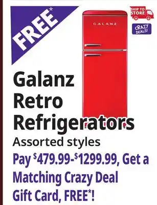 Ocean State Job Lot Galanz Retro Refrigerators offer