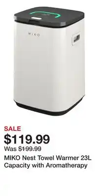 Nordstrom MIKO Nest Towel Warmer 23L Capacity with Aromatherapy offer