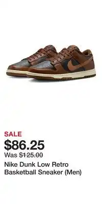 Nordstrom Nike Dunk Low Retro Basketball Sneaker (Men) offer