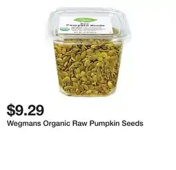 Wegmans Wegmans Organic Raw Pumpkin Seeds offer