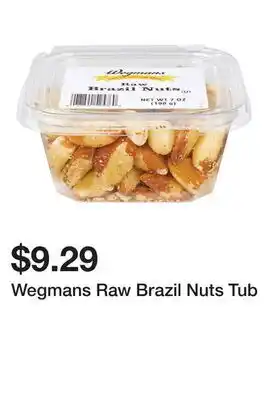 Wegmans Wegmans Raw Brazil Nuts Tub offer