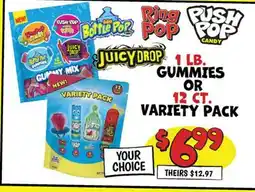 Ollie's 1 LB. - GUMMIES GUMMY MIX NEW! 12 OR VARIETY PACK 12 ст. VARIETY PACK offer
