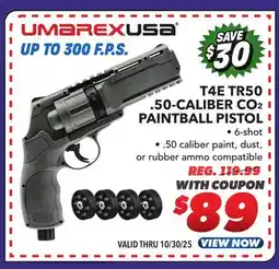 Big 5 Umarex T4E TR50 .50-Caliber CO2 Paintball Pistol offer