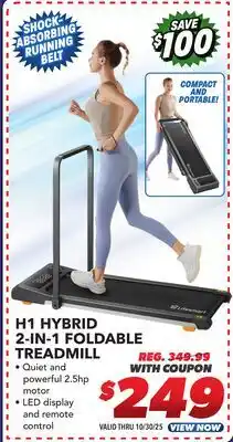 Big 5 Lifesmart H1 Hybrid 2-in-1 Foldable Treadmill offer