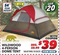 Big 5 Golden Bear Wildwood 4-Person Dome Tent offer