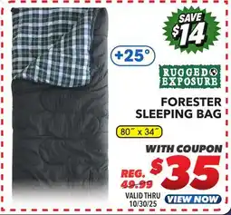 Big 5 Rugged Exposure Forester +25° Sleeping Bag offer