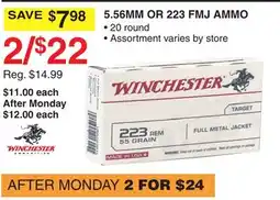 Dunham's Sports 5.56MM OR 223 FMJ AMMO offer