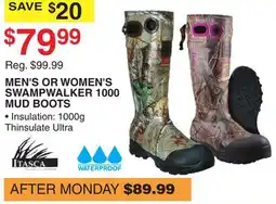 Dunham's Sports MEN'S OR WOMEN'S SWAMPWALKER 1000 MUD BOOTS offer
