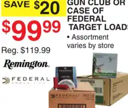 Dunham's Sports GUN CLUB CASE OF FEDERAL TARGET LOADS offer
