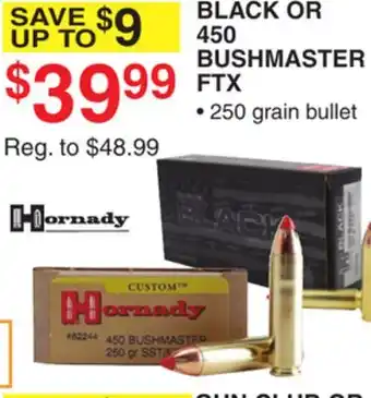 Dunham's Sports BLACK OR 450 BUSHMASTER FTX offer