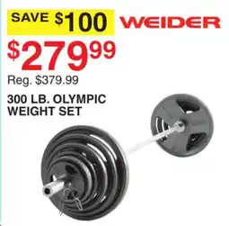 Dunham's Sports WEIDER 300 LB. OLYMPIC WEIGHT SET offer