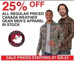 Dunham's Sports CANADA WEATHER GEAR MEN'S APPAREL IN STOCK offer