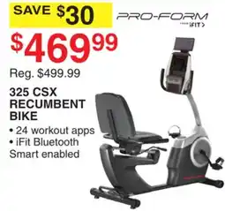 Dunham's Sports 325 CSX RECUMBENT BIKE offer
