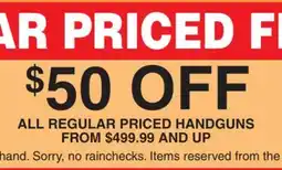 Dunham's Sports ALL REGULAR PRICED HANDGUNS offer