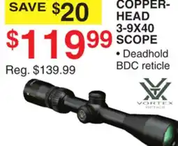Dunham's Sports COPPER-HEAD 3-9X40 SCOPE offer