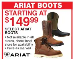 Dunham's Sports SELECT ARIAT BOOTS offer
