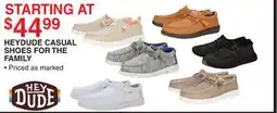 Dunham's Sports HEYDUDE CASUAL SHOES FOR THE FAMILY offer