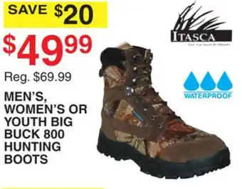 Dunham's Sports ITASCA MEN'S, WOMEN'S OR YOUTH BIG BUCK 800 HUNTING BOOTS offer