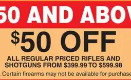 Dunham's Sports REGULAR PRICED RIFLES AND SHOTGUNS offer