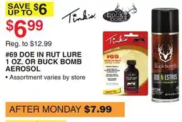 Dunham's Sports 69 DOE IN RUT LURE 1 OZ. OR BUCK BOMB AEROSOL offer