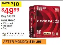 Dunham's Sports 9MM AMMO offer