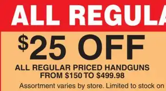 Dunham's Sports HANDGUNS offer